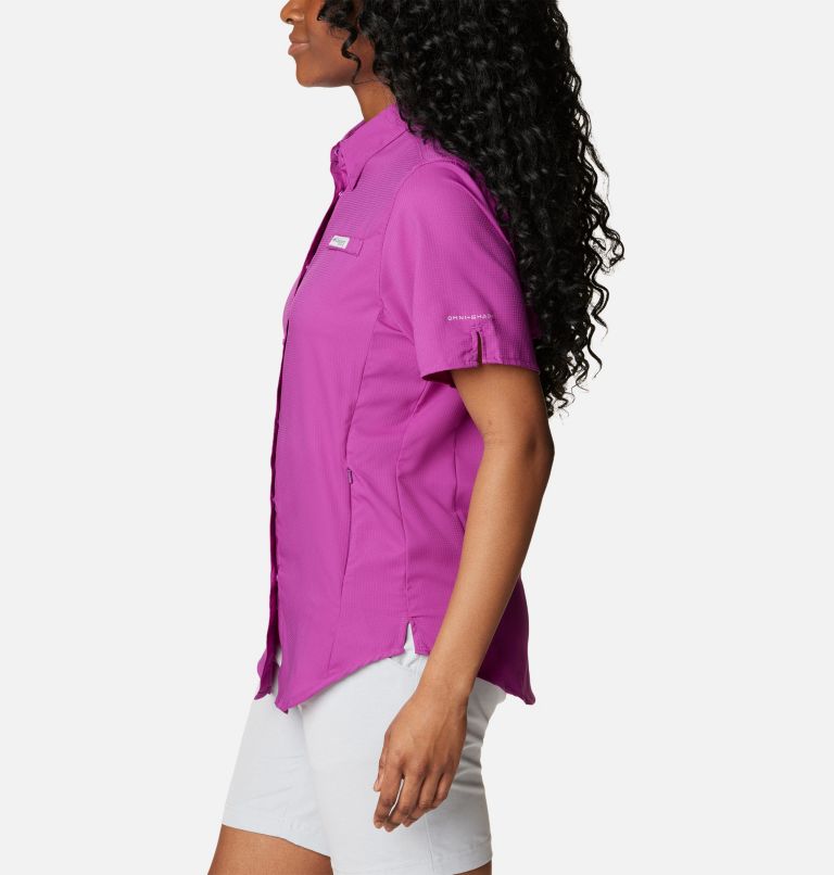 Thumbnail: Women’s PFG Tamiami II Short Sleeve Shirt, Color: Berry Jam, image 3