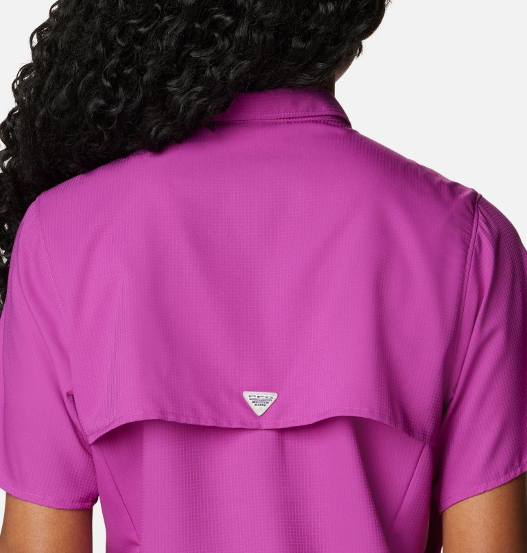 Women’s PFG Tamiami II Short Sleeve Shirt, Color: Berry Jam, image 5
