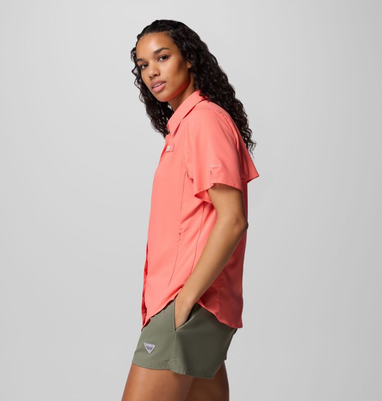 Women's PFG Tamiami II Short Sleeve Shirt, Color: Melonade, image 4