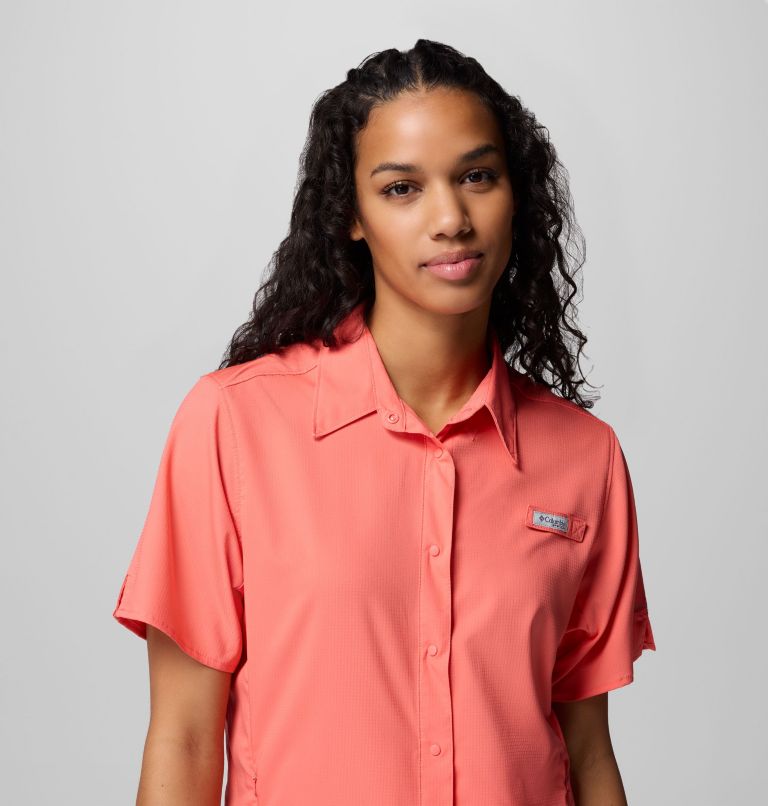 Women's PFG Tamiami II Short Sleeve Shirt, Color: Melonade, image 5