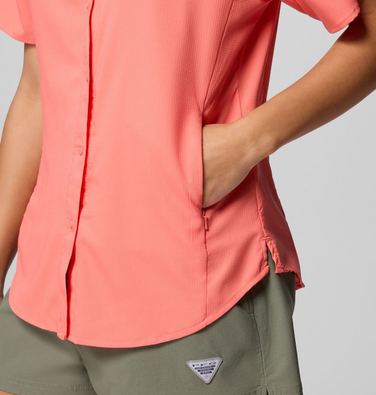 Women's PFG Tamiami II Short Sleeve Shirt, Color: Melonade, image 6