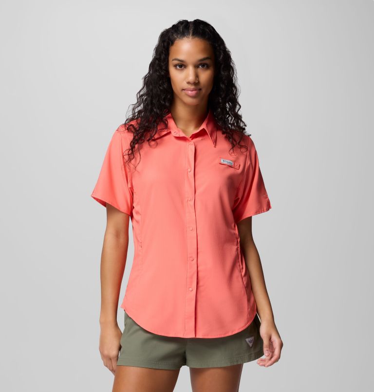 Women's PFG Tamiami II Short Sleeve Shirt, Color: Melonade, image 1