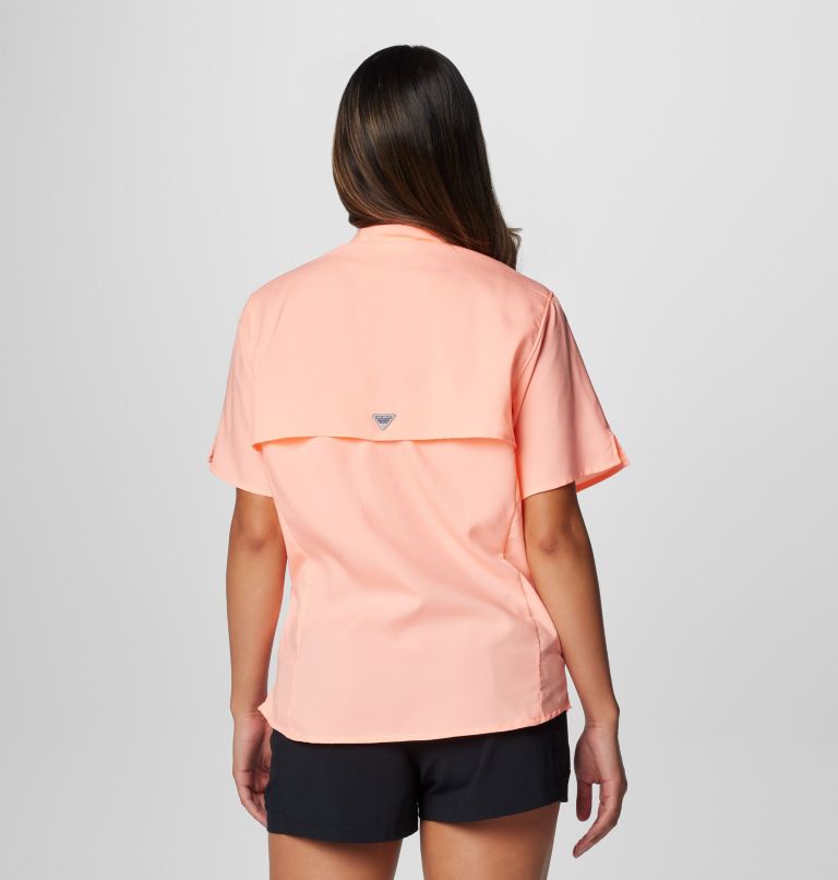 Women's PFG Tamiami II Short Sleeve Shirt, Color: Tiki Pink, image 2