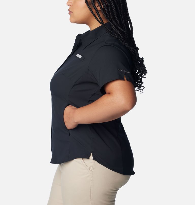 Women’s PFG Tamiami II Short Sleeve Shirt - Plus Size, Color: Black, image 3