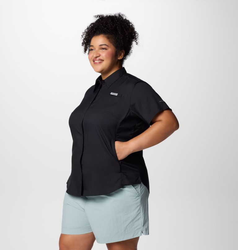 Women's PFG Tamiami II Short Sleeve Shirt - Plus Size, Color: Black, image 4