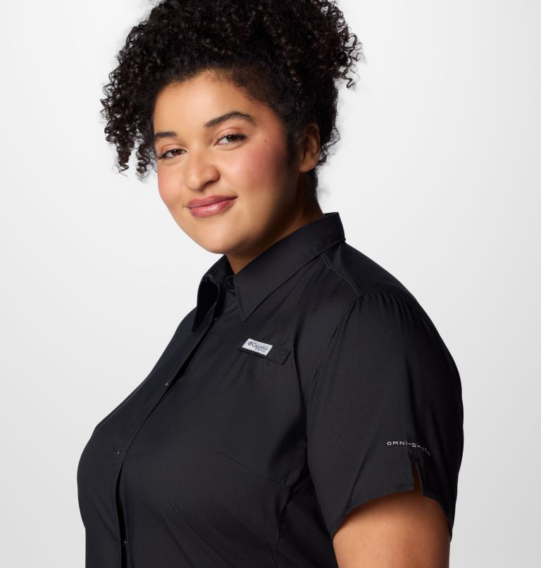 Women's PFG Tamiami II Short Sleeve Shirt - Plus Size, Color: Black, image 5