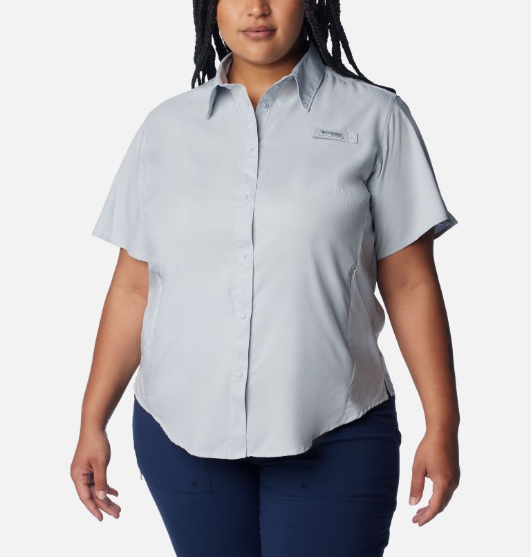 Women’s PFG Tamiami II Short Sleeve Shirt - Plus Size, Color: Cirrus Grey, image 1