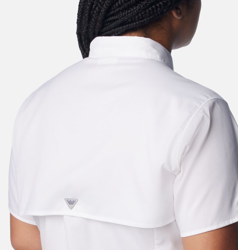 Thumbnail: Women’s PFG Tamiami II Short Sleeve Shirt - Plus Size, Color: White, image 5