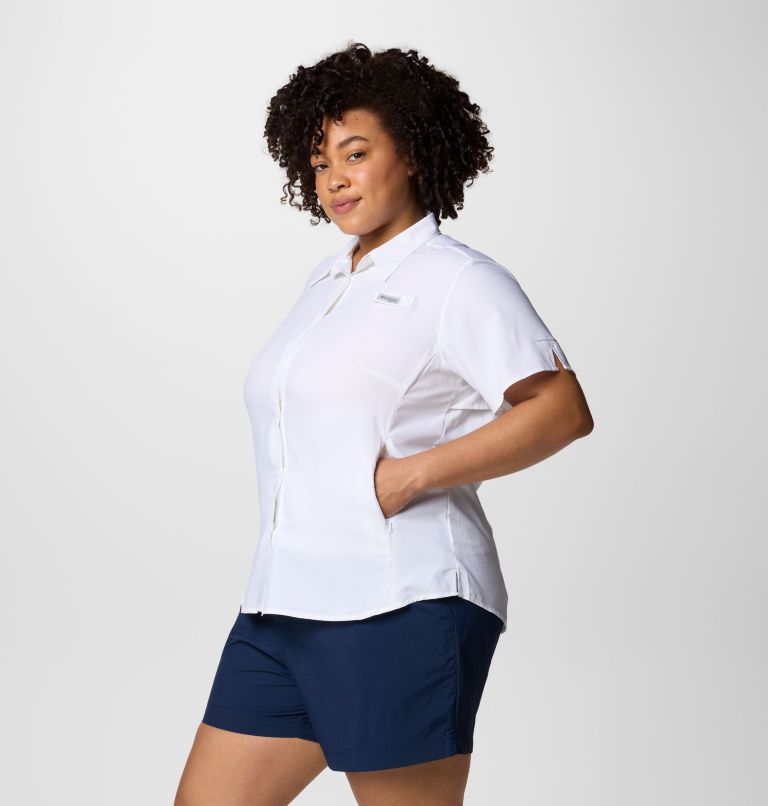 Women's PFG Tamiami II Short Sleeve Shirt - Plus Size, Color: White, image 4