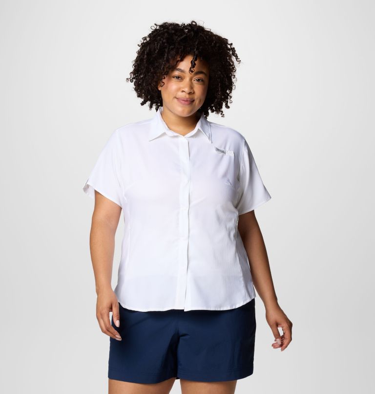 Women's PFG Tamiami II Short Sleeve Shirt - Plus Size, Color: White, image 1