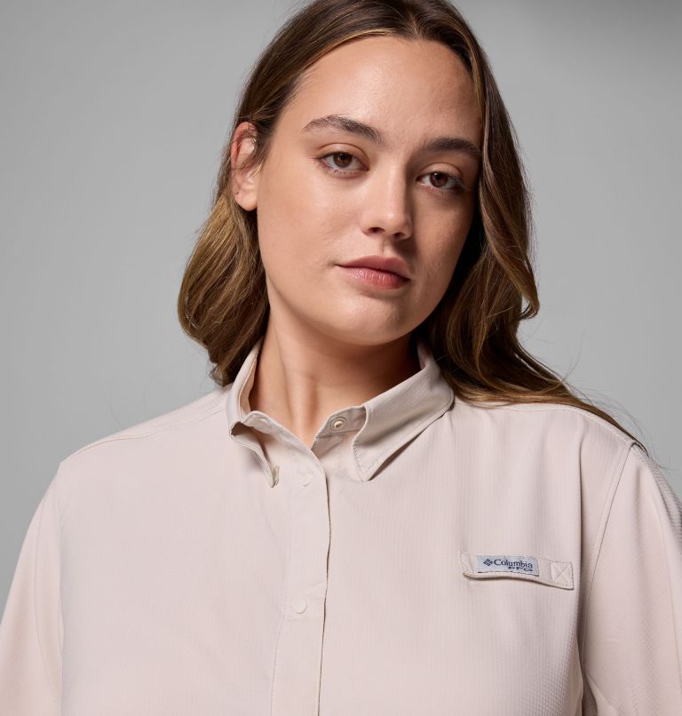 Women's PFG Tamiami II Short Sleeve Shirt - Plus Size, Color: Dark Stone, image 5