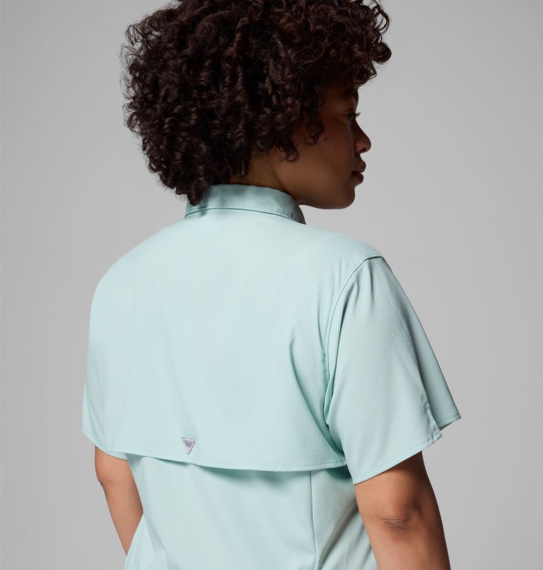 Women's PFG Tamiami II Short Sleeve Shirt - Plus Size, Color: Misty Jade, image 8