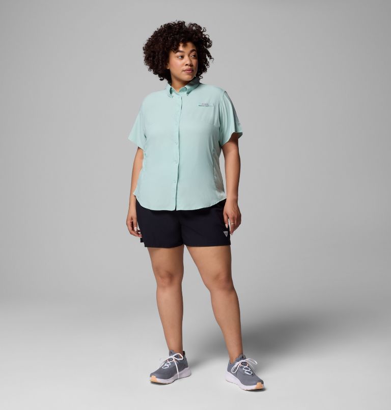 Women's PFG Tamiami II Short Sleeve Shirt - Plus Size, Color: Misty Jade, image 2