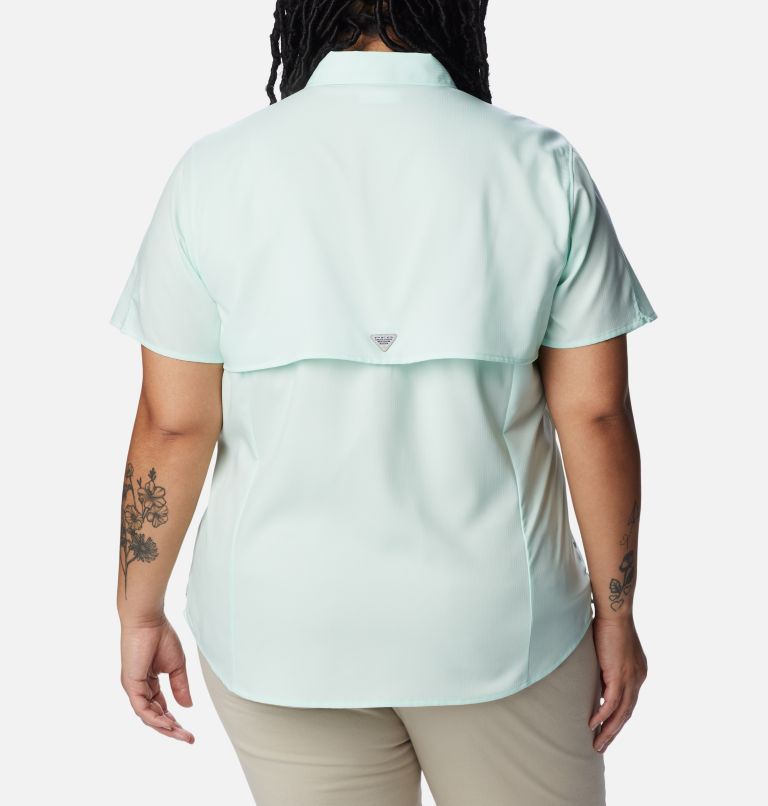 Thumbnail: Women’s PFG Tamiami II Short Sleeve Shirt - Plus Size, Color: Gullfoss Green, image 2