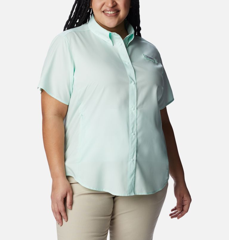 Women’s PFG Tamiami II Short Sleeve Shirt - Plus Size, Color: Gullfoss Green, image 1