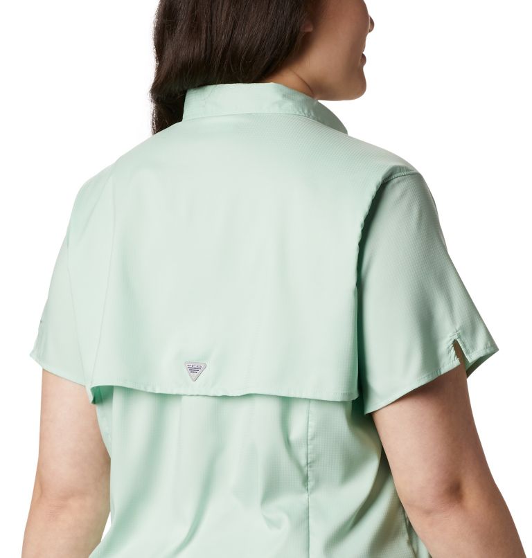 Thumbnail: Women’s PFG Tamiami II Short Sleeve Shirt - Plus Size, Color: New Mint, image 5