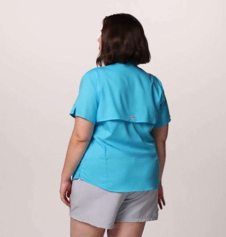 Women's PFG Tamiami II Short Sleeve Shirt - Plus Size, Color: Atoll