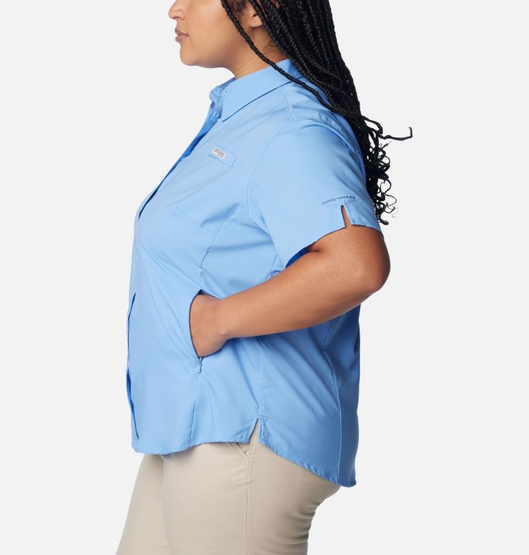 Women’s PFG Tamiami II Short Sleeve Shirt - Plus Size, Color: White Cap, image 3