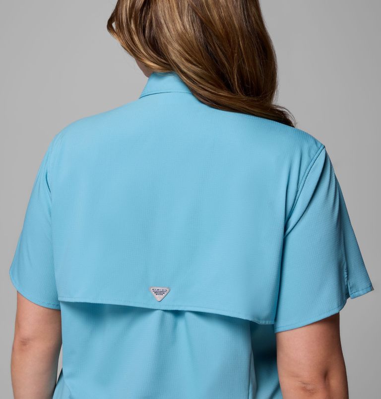Women's PFG Tamiami II Short Sleeve Shirt - Plus Size, Color: Vintage Blue, image 8