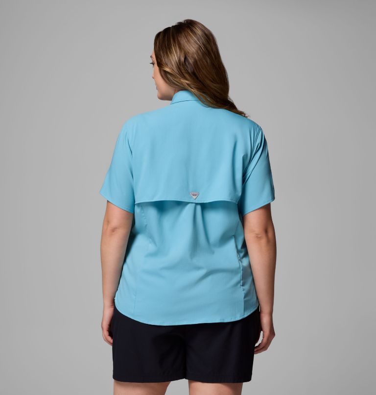 Women's PFG Tamiami II Short Sleeve Shirt - Plus Size, Color: Vintage Blue, image 3