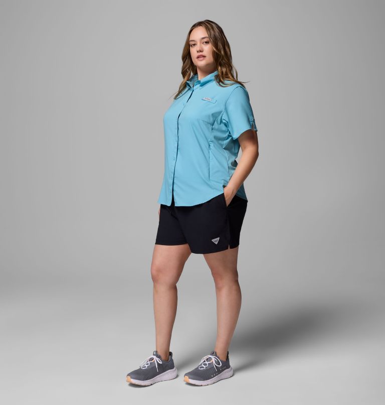 Women's PFG Tamiami II Short Sleeve Shirt - Plus Size, Color: Vintage Blue, image 2