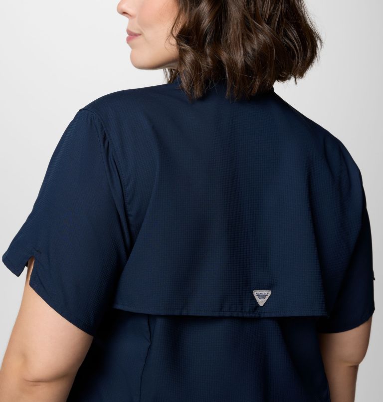 Women's PFG Tamiami II Short Sleeve Shirt - Plus Size, Color: Collegiate Navy, image 5