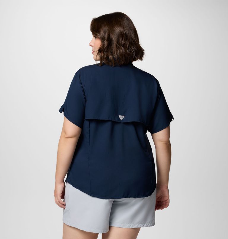 Women's PFG Tamiami II Short Sleeve Shirt - Plus Size, Color: Collegiate Navy, image 2