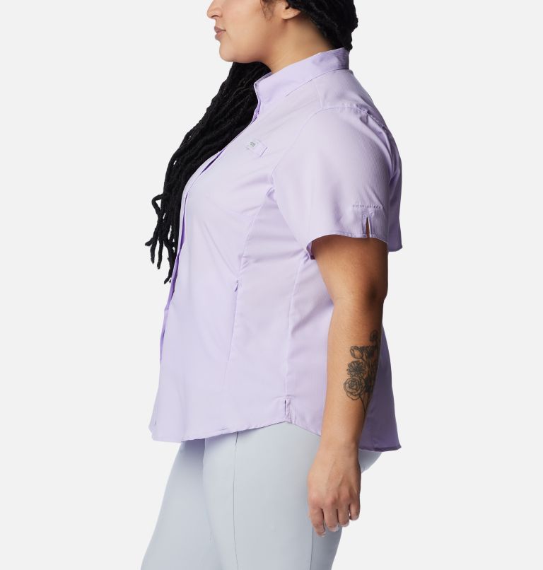Thumbnail: Women’s PFG Tamiami II Short Sleeve Shirt - Plus Size, Color: Soft Violet, image 3