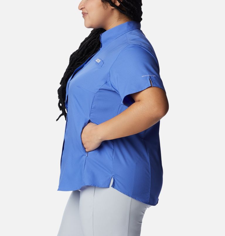 Women’s PFG Tamiami II Short Sleeve Shirt - Plus Size, Color: Violet Sea, image 3