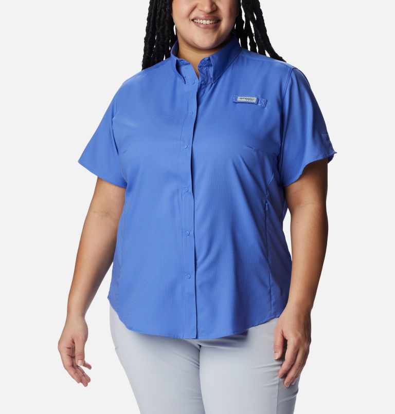 Women’s PFG Tamiami II Short Sleeve Shirt - Plus Size, Color: Violet Sea, image 1