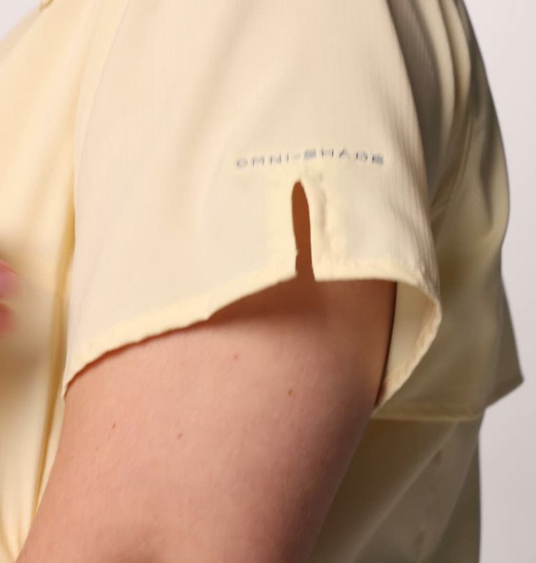 Women's PFG Tamiami II Short Sleeve Shirt - Plus Size, Color: Lemon Wash