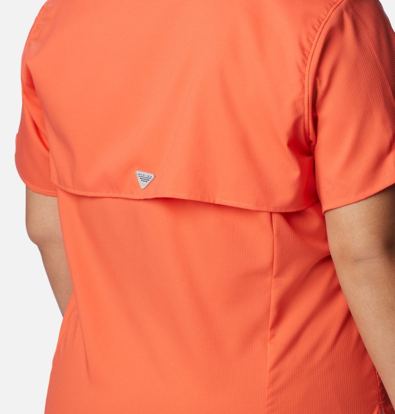 Thumbnail: Women’s PFG Tamiami II Short Sleeve Shirt - Plus Size, Color: Corange, image 4