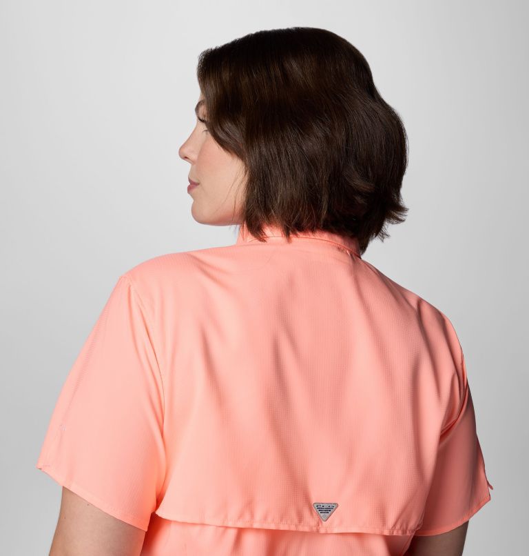 Women's PFG Tamiami II Short Sleeve Shirt - Plus Size, Color: Tiki Pink, image 6