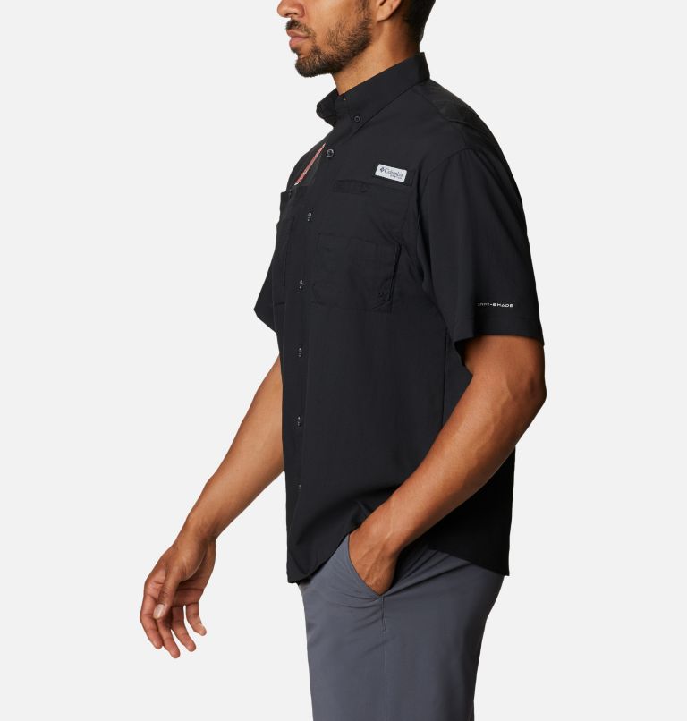 Thumbnail: Men's Collegiate PFG Tamiami Short Sleeve Shirt - Ohio, Color: OS - Black, image 3