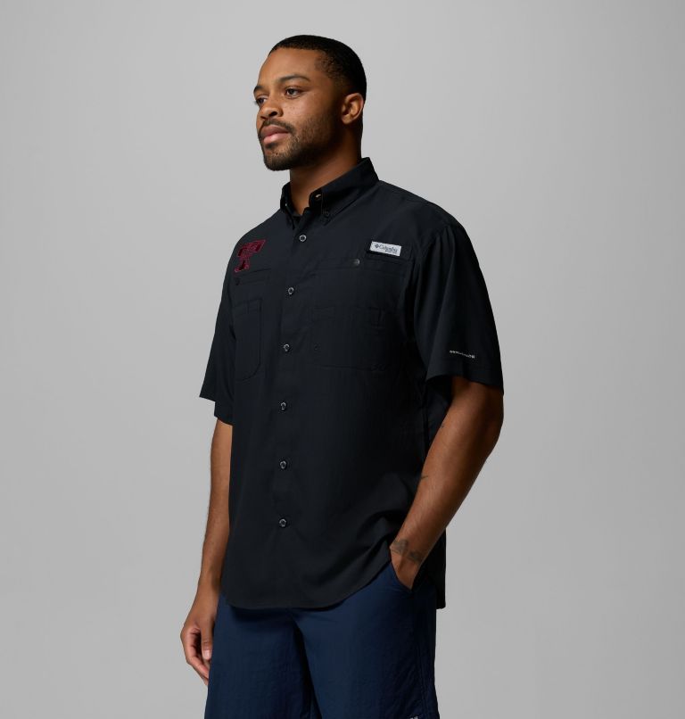 Men's Collegiate PFG Tamiami Short Sleeve Shirt - Texas A&M, Color: TAM - Black, image 4