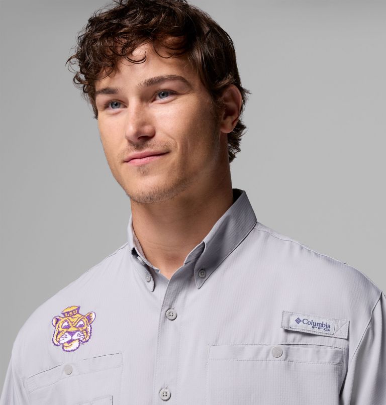 CLG Tamiami Short Sleeve Shirt | 026 | M, Color: LSU - Columbia Grey, image 5