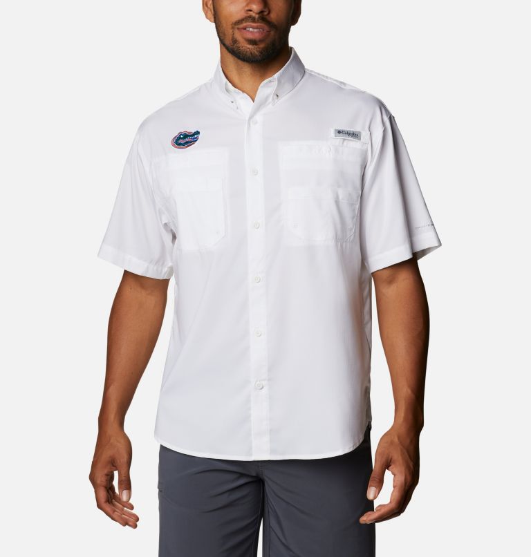 Columbia Men s Florida Gators Tamiami Performance White Shirt Large