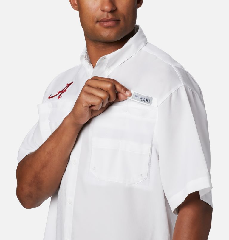 Men's Collegiate PFG Tamiami Short Sleeve Shirt - Alabama, Color: ALA - White, image 5