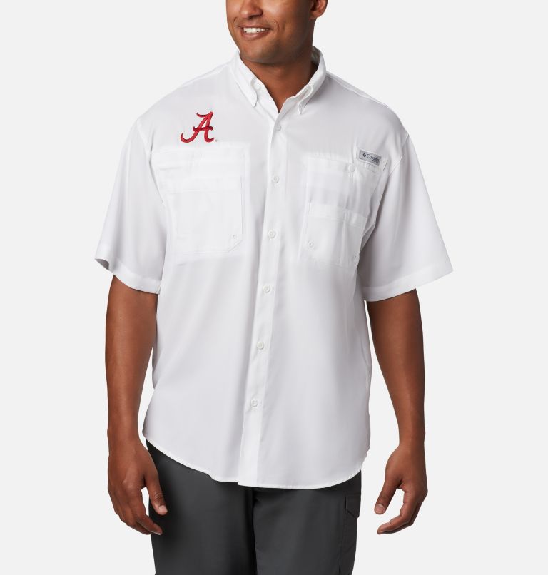 Men's Columbia Black Alabama Crimson Tide PFG Tamiami Shirt