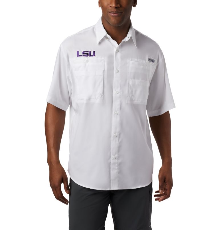 CLG Tamiami Short Sleeve Shirt | 118 | S, Color: LSU - White, image 1