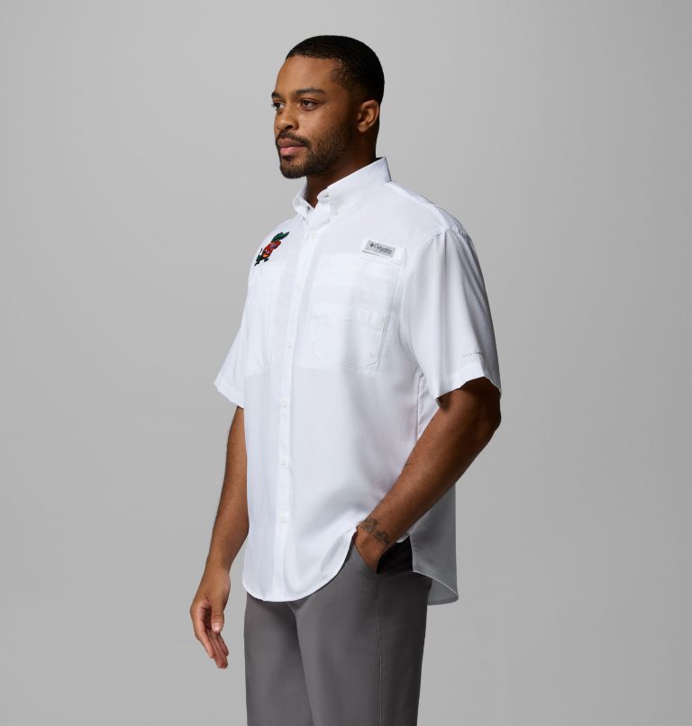 Men's Collegiate PFG Tamiami Short Sleeve Shirt - Florida, Color: FLA - White, image 4