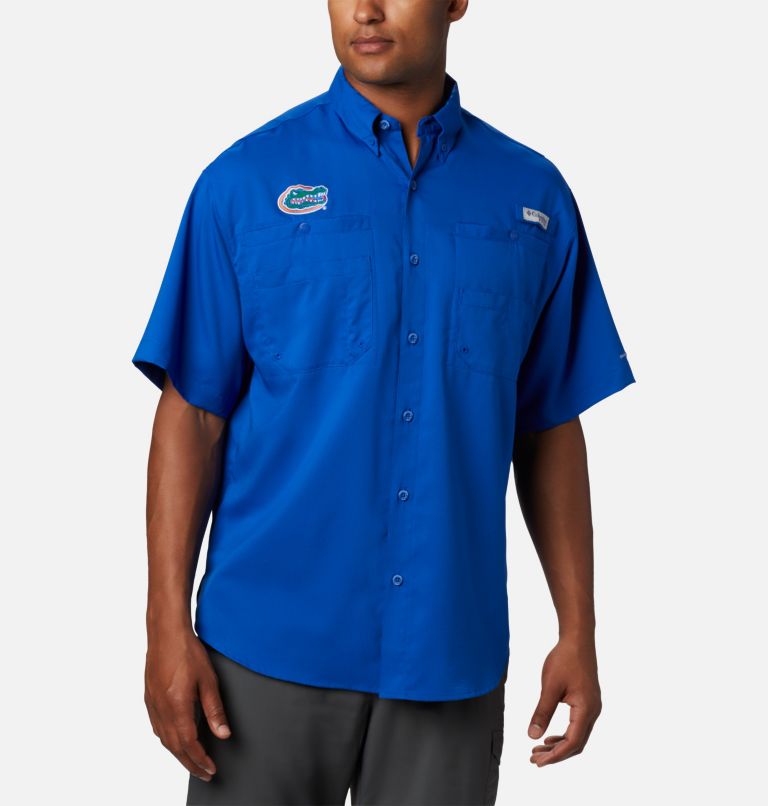 Lids Florida Gators Columbia PFG Tamiami Omni-Shade Button-Down Shirt -  White