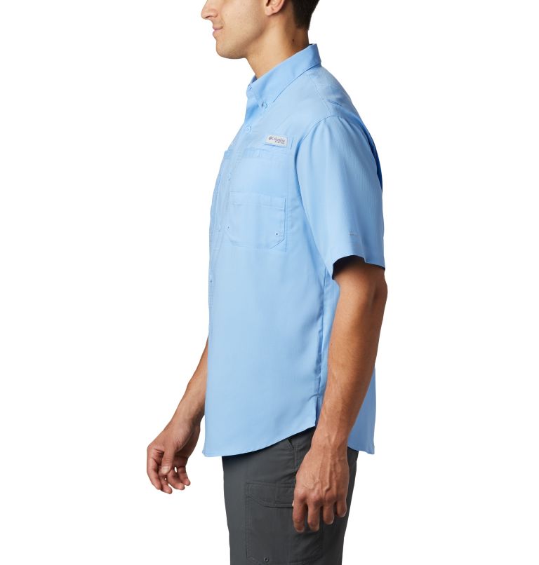 Men's Collegiate PFG Tamiami Short Sleeve Shirt - North Carolina, Color: NC - White Cap, image 3