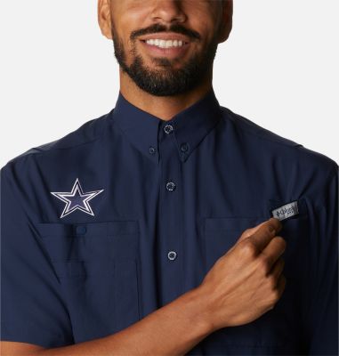 Men's PFG Tamiami Short Sleeve Shirt - Dallas Cowboys, Color: DC - Collegiate Navy, image 4