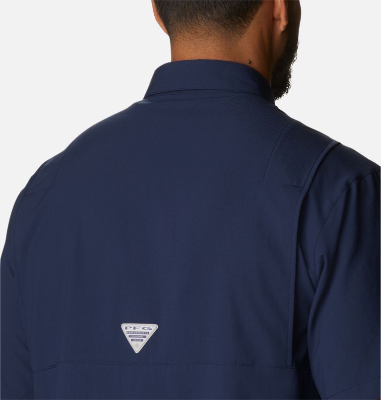 Thumbnail: Men's PFG Tamiami Short Sleeve Shirt - Dallas Cowboys, Color: DC - Collegiate Navy, image 5