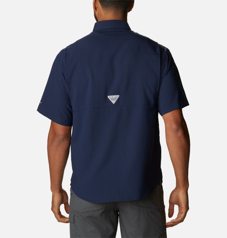 Thumbnail: Men's PFG Tamiami Short Sleeve Shirt - Dallas Cowboys, Color: DC - Collegiate Navy, image 2