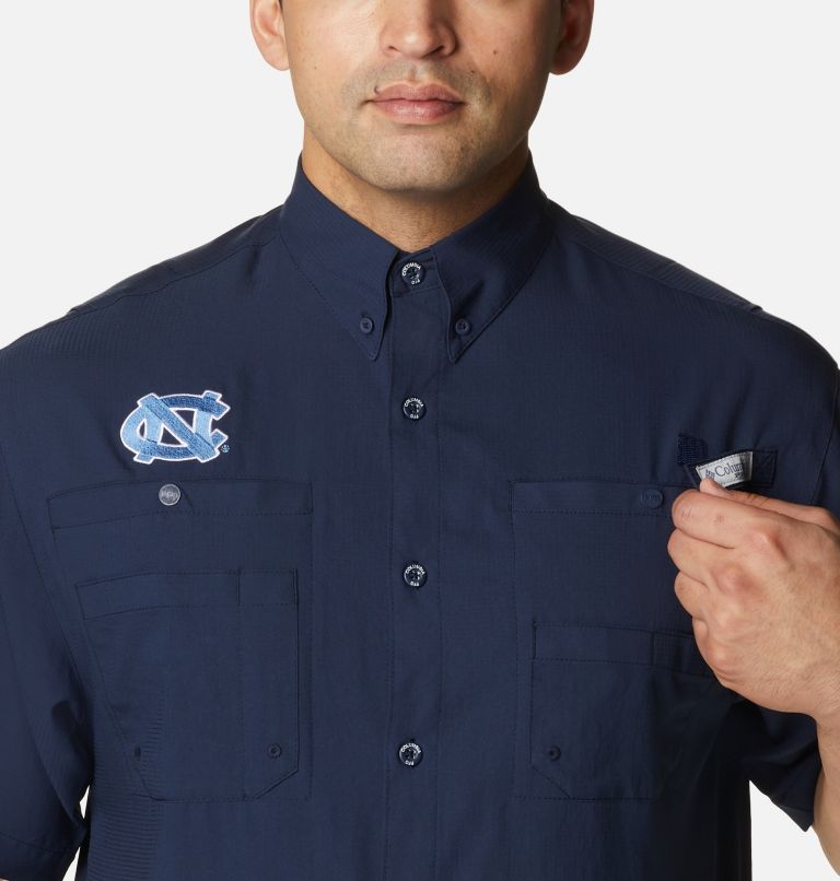 Men's Collegiate PFG Tamiami Short Sleeve Shirt - North Carolina, Color: NC - Collegiate Navy, image 4