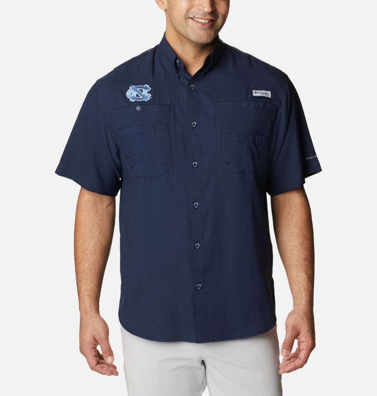 Men's Collegiate PFG Tamiami Short Sleeve Shirt - North Carolina, Color: NC - Collegiate Navy, image 1