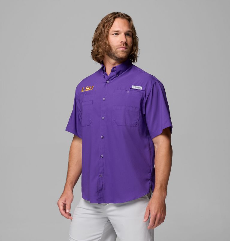 Collegiate Tamiami Short Sleeve Shirt | 517 | XXL, Color: LSU - Vivid Purple, image 4