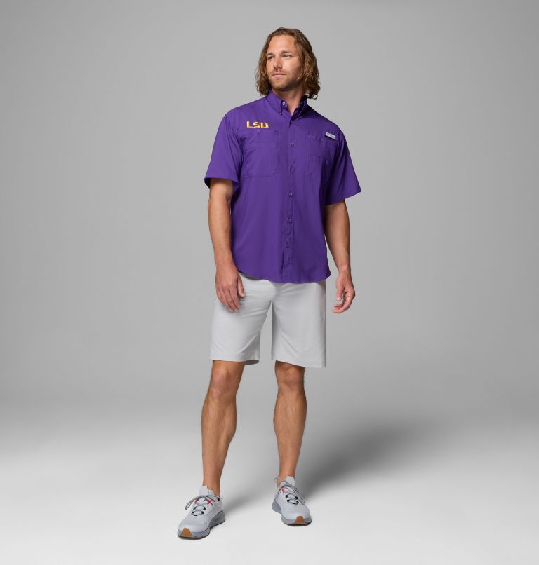 Collegiate Tamiami Short Sleeve Shirt | 517 | XXL, Color: LSU - Vivid Purple, image 2